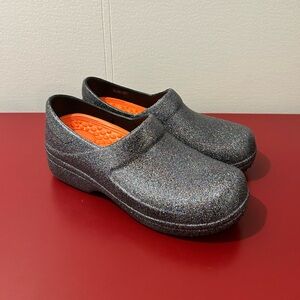CROCS  Neria Pro II Literide  Black Colourful Glitter Work Clogs      Size 8W